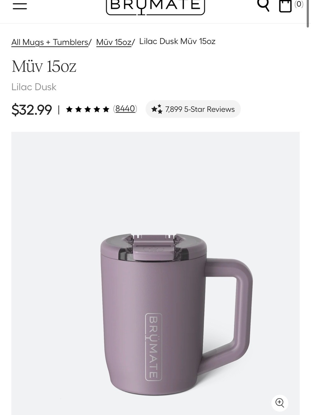 Mūv 15oz Travel Mug - Lilac Dusk